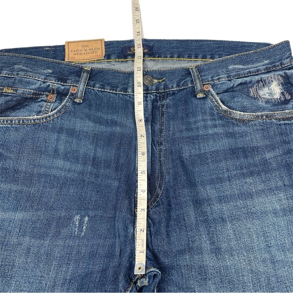 Polo Ralph Lauren Varick Slim Straight Distressed Jeans - Picture 13 of 14